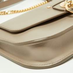 Pre Owned Chloe Grey Leather Tess Crossbody Bag