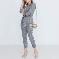 Pre Owned Chloe Grey Leather Tess Crossbody Bag