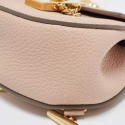 Pre Owned Chloé  Blush Pink Leather Mini Drew Backpack