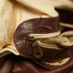 Pre Owned Chloe Brown Python and Leather Silverado Satchel