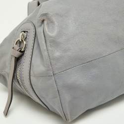 Pre Owned Chloe Lavender/Brown Leather Double Zip Tote