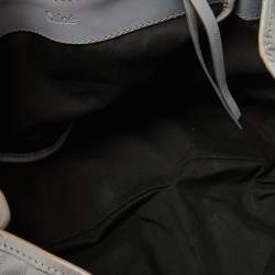 Pre Owned Chloe Lavender/Brown Leather Double Zip Tote