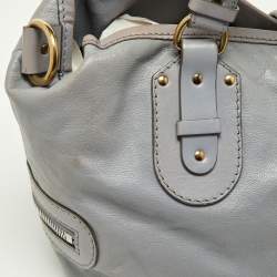 Pre Owned Chloe Lavender/Brown Leather Double Zip Tote