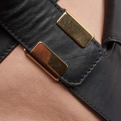 Pre Owned Chloe Black/Old Rose Leather Large Alice Satchel