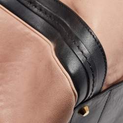 Pre Owned Chloe Black/Old Rose Leather Large Alice Satchel