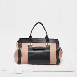 Pre Owned Chloe Black/Old Rose Leather Large Alice Satchel