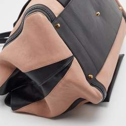 Pre Owned Chloe Black/Old Rose Leather Large Alice Satchel