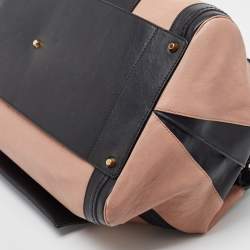 Pre Owned Chloe Black/Old Rose Leather Large Alice Satchel