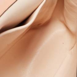 Pre Owned Chloe Peach Leather Medium Elsie Chain Flap Shoulder Bag