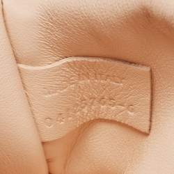 Pre Owned Chloe Peach Leather Medium Elsie Chain Flap Shoulder Bag