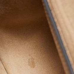 Pre Owned Chloe Beige/Black Leather Small Hudson Fringe Shoulder Bag