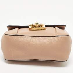 Pre Owned حقيبة كتف كلوي إلسي جلد حمراء صغيرة 