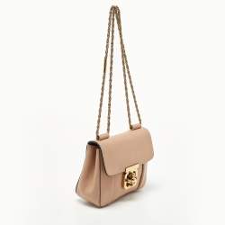 Pre Owned حقيبة كتف كلوي إلسي جلد حمراء صغيرة 