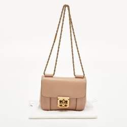 Pre Owned حقيبة كتف كلوي إلسي جلد حمراء صغيرة 