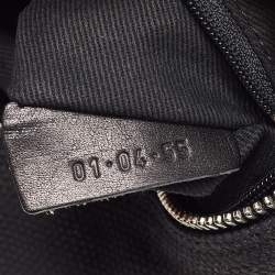 Chloe Black Canvas and Leather Embellished Ring Handle Hobo