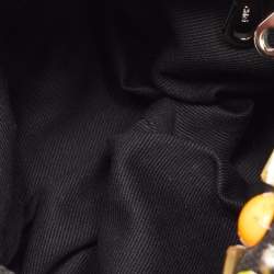 Chloe Black Canvas and Leather Embellished Ring Handle Hobo