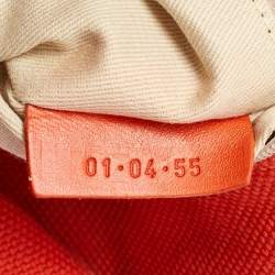 Pre Owned Chloe Orange Canvas and Leather Embellished Ring Handle Bag