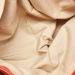 Pre Owned Chloe Orange Canvas and Leather Embellished Ring Handle Bag