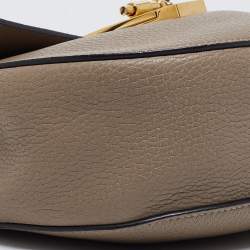 مملوكة مسبقًا حقيبة كتف كلوي درو جلد بيج/مستردة متوسطة