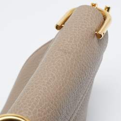 مملوكة مسبقًا حقيبة كتف كلوي درو جلد بيج/مستردة متوسطة