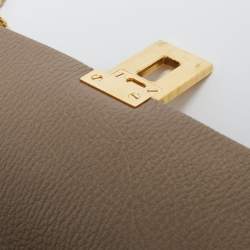 مملوكة مسبقًا حقيبة كتف كلوي درو جلد بيج/مستردة متوسطة