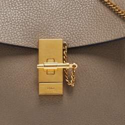 مملوكة مسبقًا حقيبة كتف كلوي درو جلد بيج/مستردة متوسطة