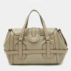Pre Owned Chloe Grey Leather Kerala Satchel