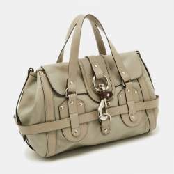 Pre Owned Chloe Grey Leather Kerala Satchel