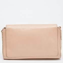 Pre Owned Chloe Peach Leather Elle Shoulder Bag