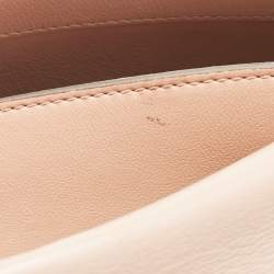 Pre Owned Chloe Peach Leather Elle Shoulder Bag