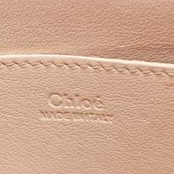 Pre Owned Chloe Peach Leather Elle Shoulder Bag