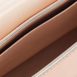 Pre Owned Chloe Peach Leather Elle Shoulder Bag