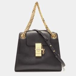 Pre Owned Chloé Black Leather Mini Annie Shoulder Bag