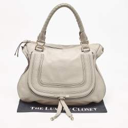 Pre Owned حقيبة كلوي جلد بيج مارسي كبيرة للكتف