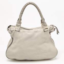 Pre Owned حقيبة كلوي جلد بيج مارسي كبيرة للكتف