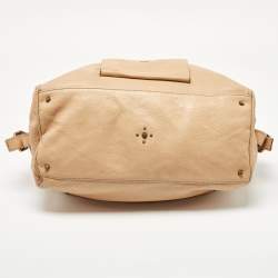 Pre Owned Chloe Beige Leather Paddington Front Pocket Satchel