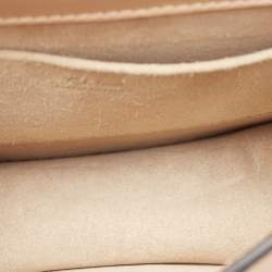 Pre Owned Chloe Beige Leather and Suede Small Nile Bracelet Crossbody Bag