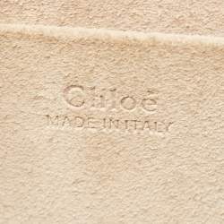 Pre Owned Chloe Beige Leather and Suede Small Nile Bracelet Crossbody Bag