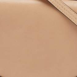Pre Owned Chloe Beige Leather and Suede Small Nile Bracelet Crossbody Bag