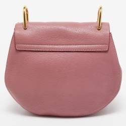Chloe Old Rose Leather Medium Drew Shoulder Bag