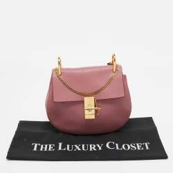 Chloe Old Rose Leather Medium Drew Shoulder Bag