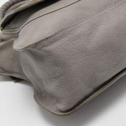 Pre Owned Chloe Grey Leather Large Marcie Shoulder Bag