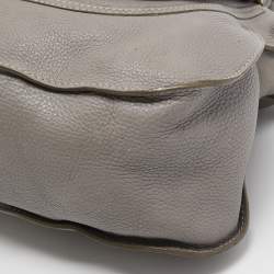 Pre Owned Chloe Grey Leather Large Marcie Shoulder Bag