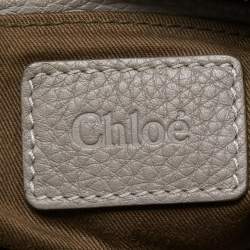 Pre Owned Chloe Grey Leather Large Marcie Shoulder Bag