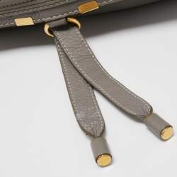 Pre Owned Chloe Grey Leather Large Marcie Shoulder Bag