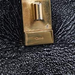 Pre Owned Chloe Black Patent Leather Small Drew Chain Crossbody Bag