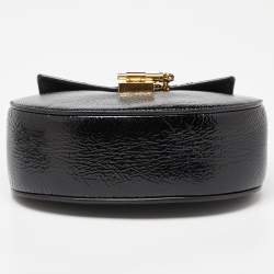 Pre Owned Chloe Black Patent Leather Small Drew Chain Crossbody Bag