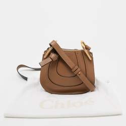 Pre Owned Chloe Brown Leather Nano Hayley Crossbody Bag