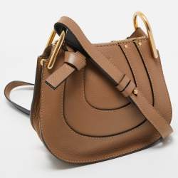 Pre Owned Chloe Brown Leather Nano Hayley Crossbody Bag