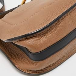 Pre Owned Chloe Brown Leather Nano Hayley Crossbody Bag